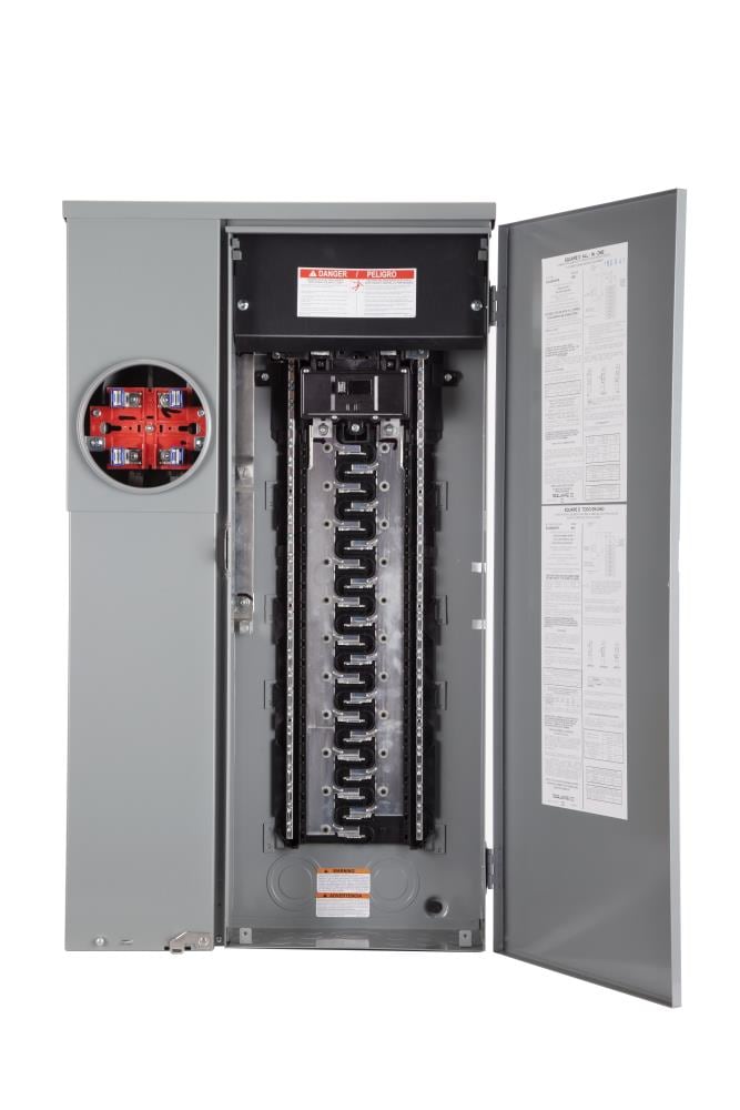 Square D Homeline Ring Type Overhead/Underground 200-Amp 42-space load center - front view