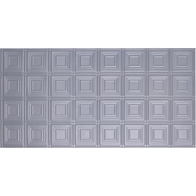 Dimensions 4-ft x 2-ft Nickel Polystyrene Surface-mount Ceiling Tile (1-Pack, 8-sq ft / Case)