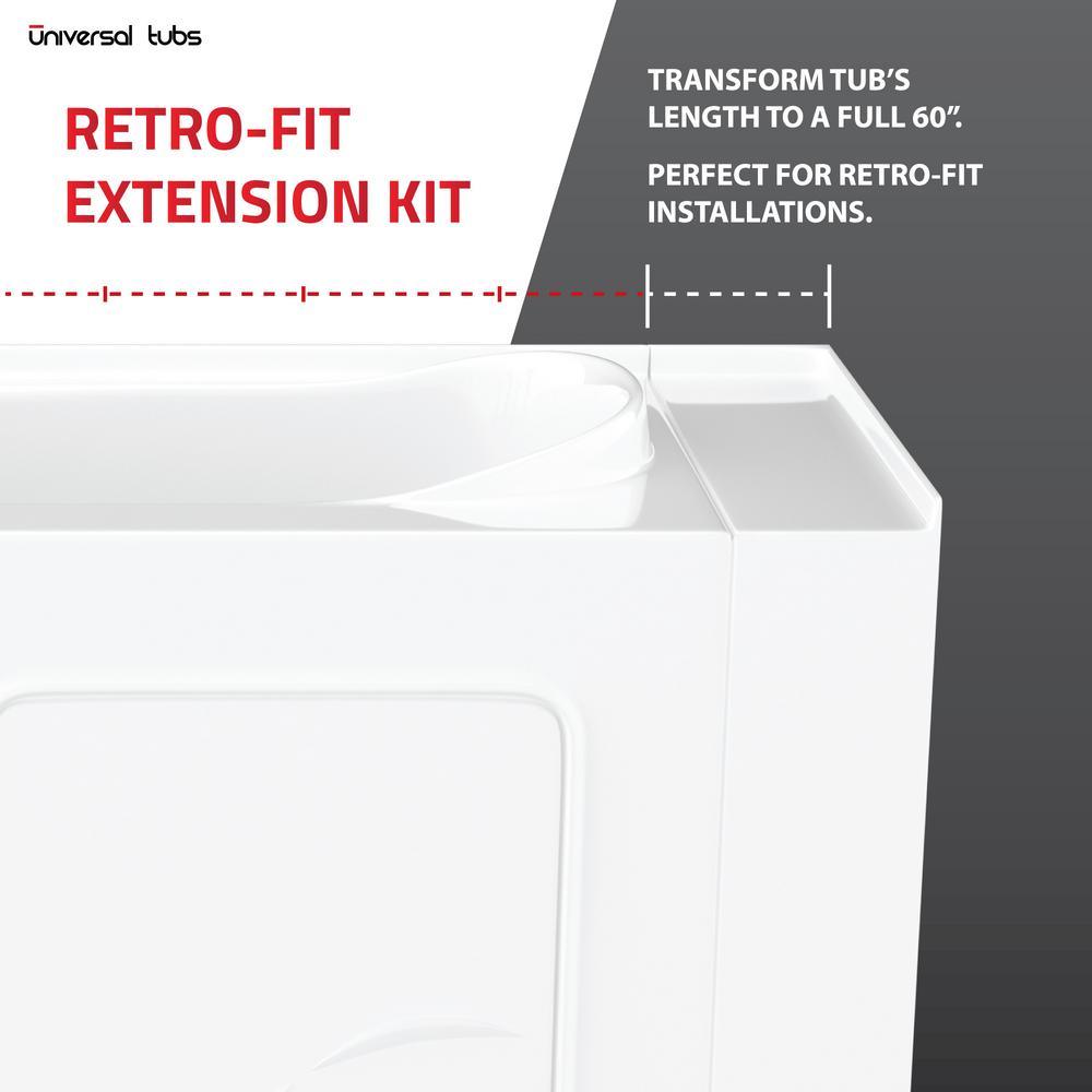 HD Series 26 in. x 46 in. Right Drain Quick Fill Walk-In Soaking Bathtub in White - Super Arbor