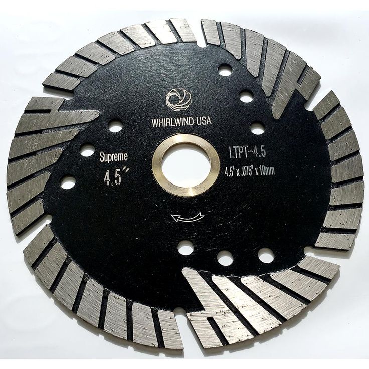 Whirlwind USA 4-1/2 in. Turbo 6-Teeth Segmented Diamond Saw Blade Granite Marble Concrete Cutting