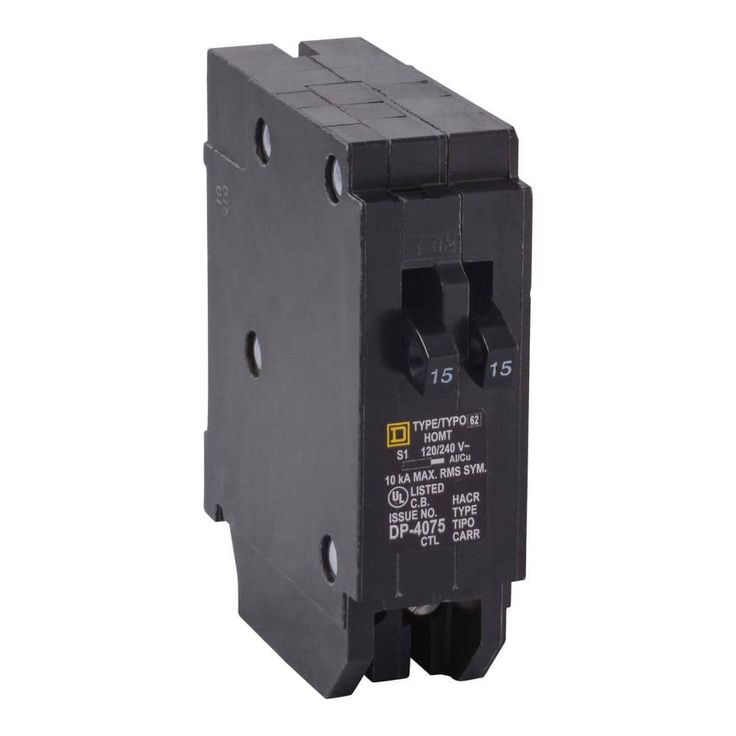 Square D Homeline 15-Amp 1-Pole Tandem Circuit Breaker