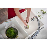 Explore Farmhouse Apron Front Fireclay 33 in. Double Bowl Kitchen Sink in White - Super Arbor