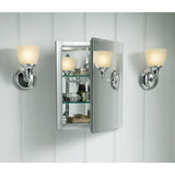 15.5 in. W x 19.5 in. H x 5 in. D Aluminum Recessed Medicine Cabinet