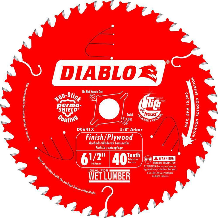 6-1/2 in. x 40-Teeth Finish/Plywood Saw Blade - Super Arbor