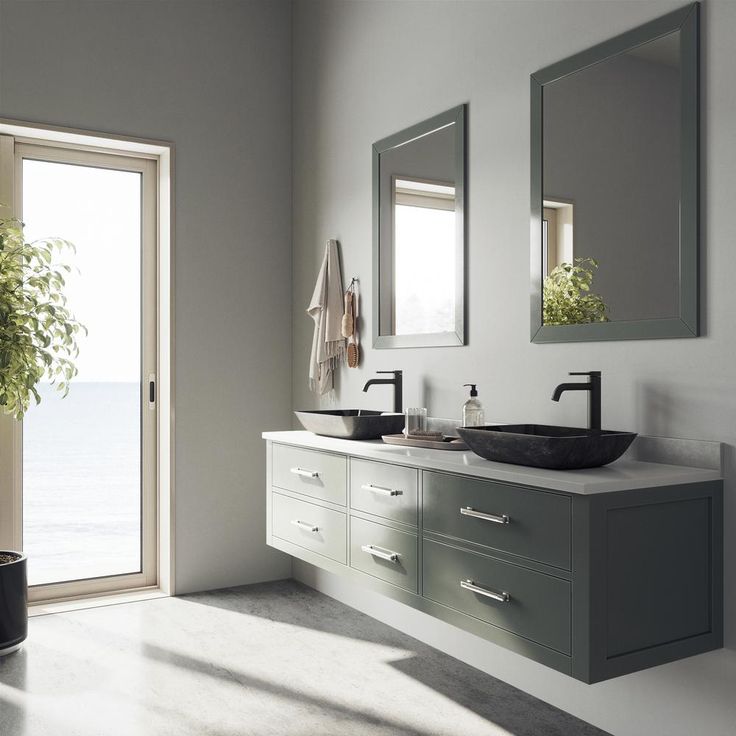 VIGO Onyx Vessel Sink in Gray with Faucet in Matte Black
