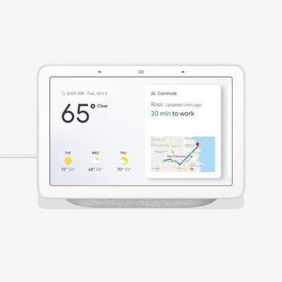 Nest Hub Chalk + Nest Learning Thermostat 3rd Gen in White - Super Arbor