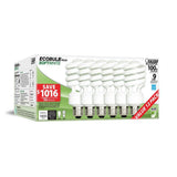 100-Watt Equivalent T3 Spiral Non-Dimmable E26 Base Compact Fluorescent CFL Light Bulb, Soft White 2700K (12-Pack) - Super Arbor