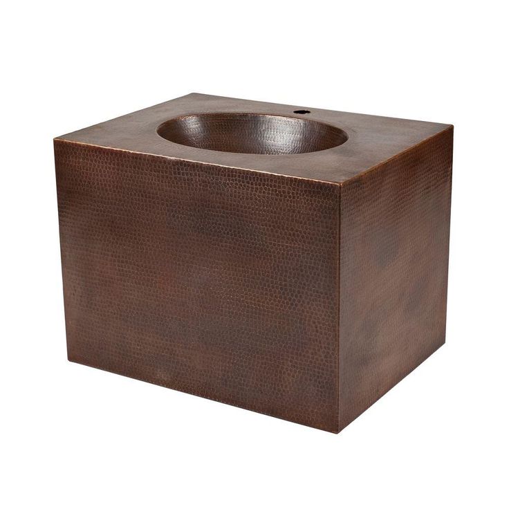 Premier Copper Products 24 in. Wall Mount Copper Vanity with Built-In Bathroom Sink in Oil Rubbed Bronze