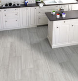 Style Selections Ridgemont Silver 12-in x 24-in Glazed Porcelain Stone Look Tile