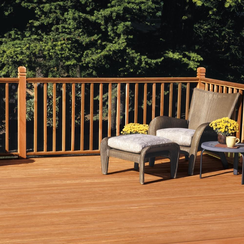 4 in. x 4 in. x 4-1/2 ft. Cedar Double V-Groove Deck Post - Super Arbor