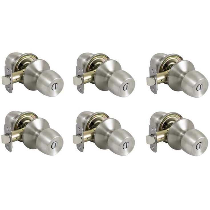 Defiant Brandywine Stainless Steel Bed/Bath Door Knob (6-Pack)