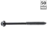 3/16 in. 4 in. TimberLok Coarse Steel External Hex Drive, Hex Head Heavy-Duty Wood Screws (50-Pack) - Super Arbor