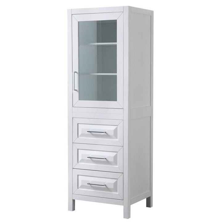 Daria 24 in. W x 71-1/4 in. H x 20 in. D Bathroom Linen Storage Tower Cabinet in White - Super Arbor