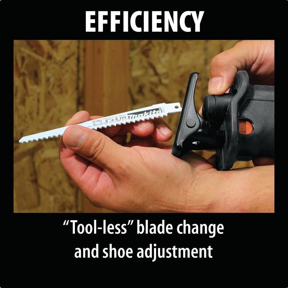 11 Amp Corded Variable Speed Reciprocating Saw With Wood Cutting Blade, Metal Cutting Blade and Hard Case, no lock-on - Super Arbor