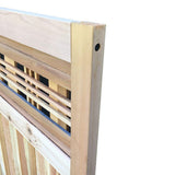 3.5 ft. H W x 6 ft. H H Western Red Cedar Flat Top Horizontal Lattice Fence Gate - Super Arbor
