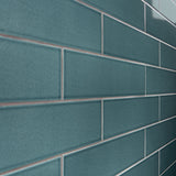 Colorplay Emerald Green 4.5x18 Crackled Glossy Ceramic Tile by Lux Tile