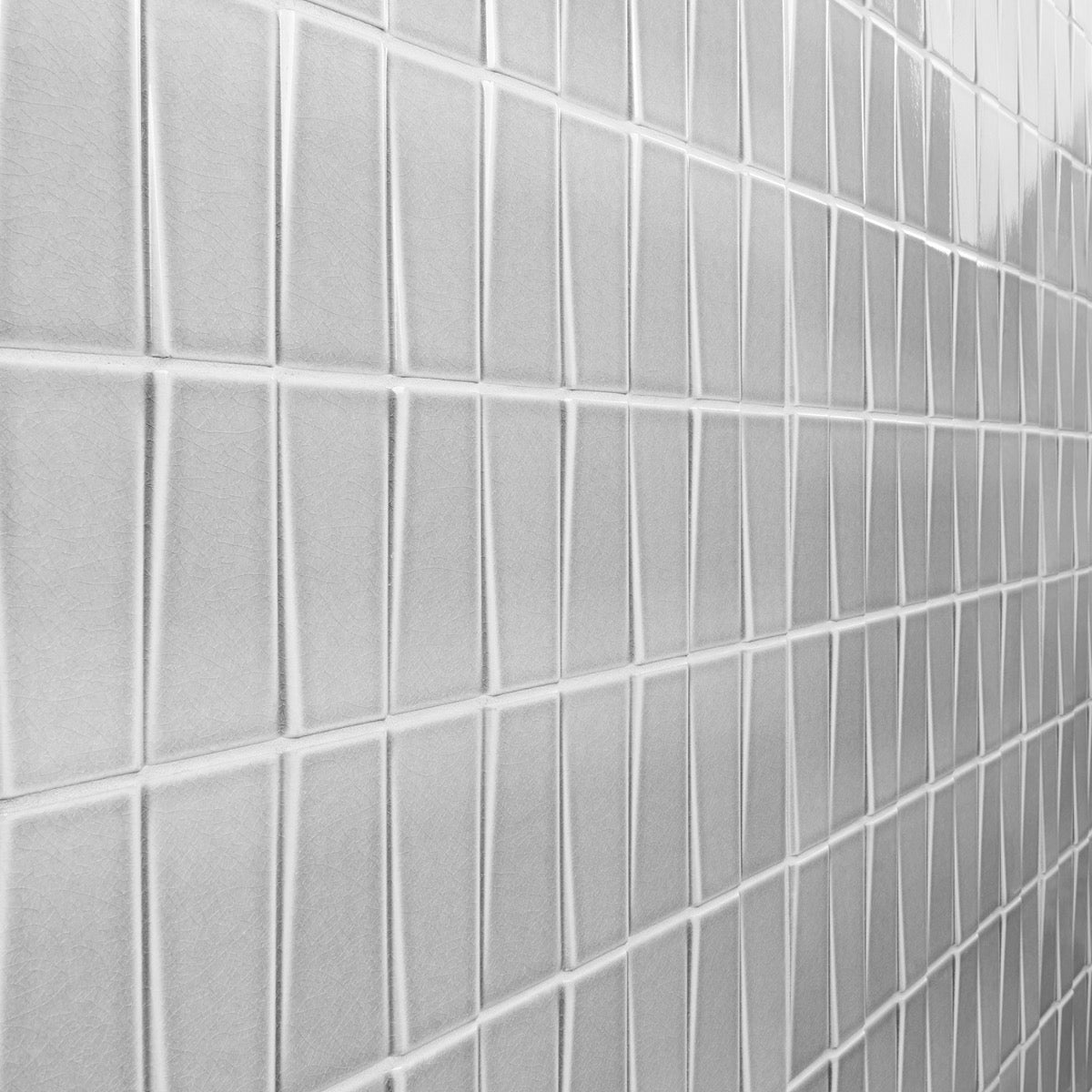 Tilebar Colorplay Steps Gray 4.5x18 3D Crackled Glossy Ceramic Tile
