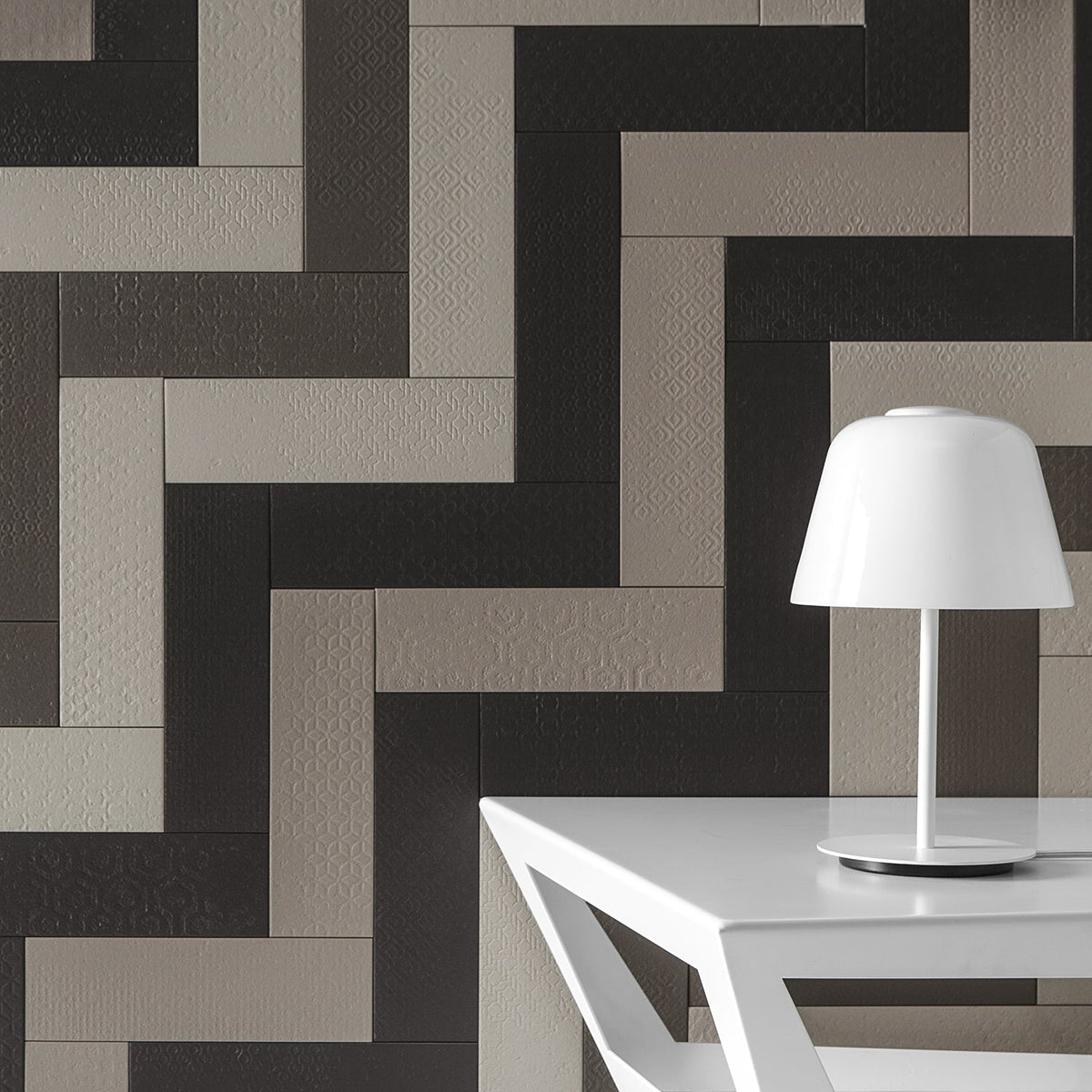 Tessuto Carbone Black Matte Porcelain Subway Tile 4x12