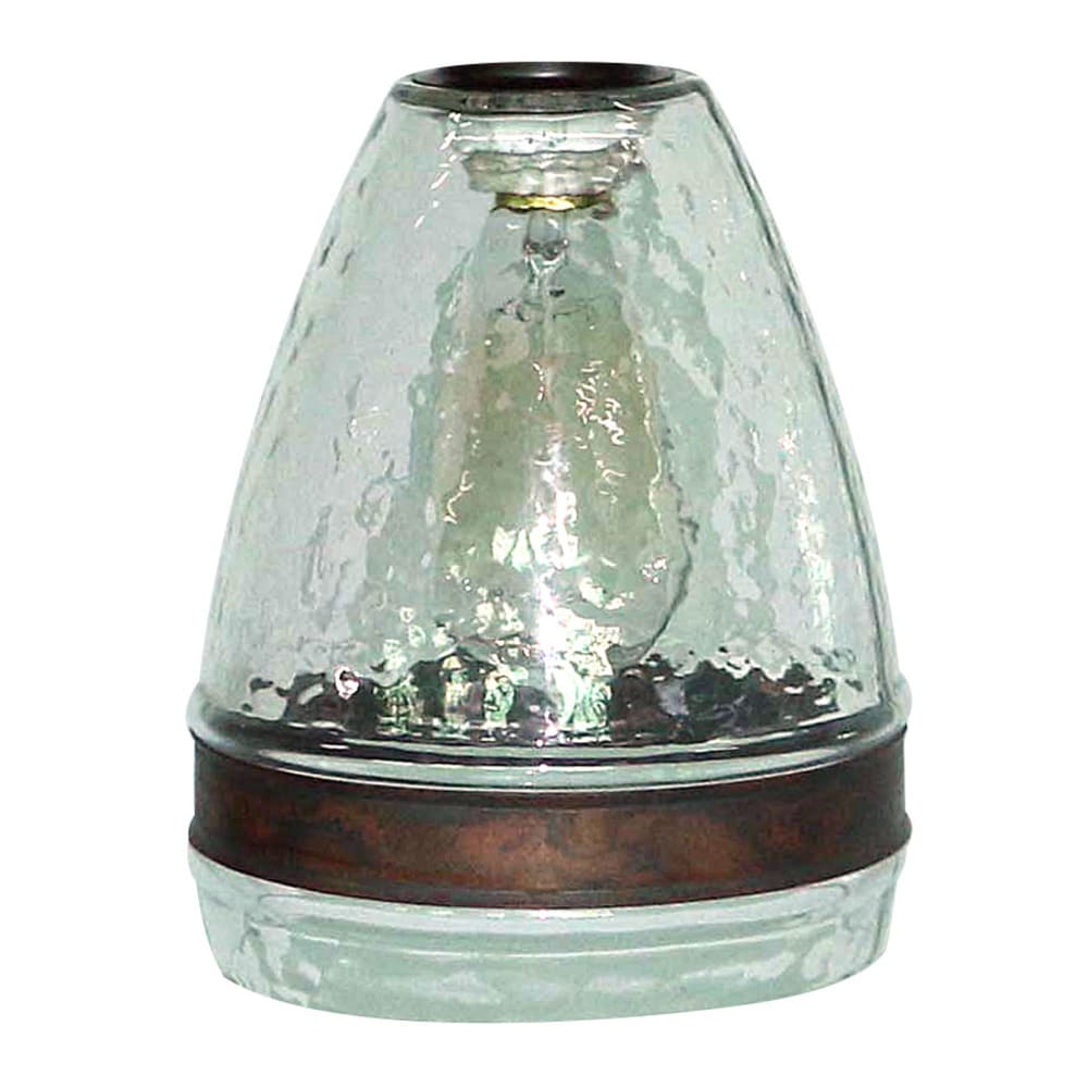 Portfolio 7.5-in H x 6-in W Clear Textured Glass Bell Pendant Light Shade