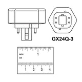 26-Watt Equivalent PL CFLNI Triple Tube 4-Pin GX24Q-3 Base Compact Fluorescent CFL Light Bulb, Soft White 2700K (1-Bulb)