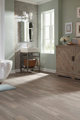 Style Selections Chateau 6-in x 24-in Groutable Water Resistant Peel and Stick Luxury Flooring (1-sq ft)