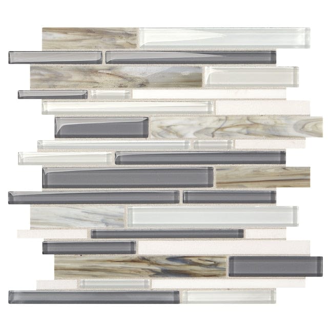 American Olean Stellaris Constella 12-in x 12-in Glossy Glass Linear Wall Tile (0.9-sq. ft/ Piece)