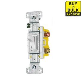 Hubbell 15-Amp 3-Way White Framed Toggle Residential Light Switch (5-Pack) - Hardwarestore Delivery