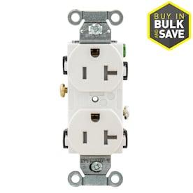 Hubbell White 20-Amp Duplex Tamper Resistant Residential/Commercial Outlet - Hardwarestore Delivery