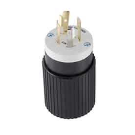 Hubbell 30-Amp-Volt Black/White 4-Wire Grounding Plug - Hardwarestore Delivery