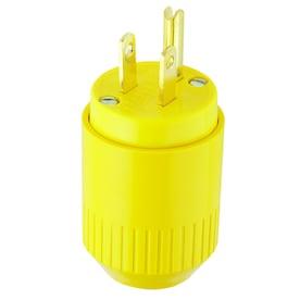 Hubbell 15-Amp-Volt Yellow 3-Wire Grounding Plug - Hardwarestore Delivery