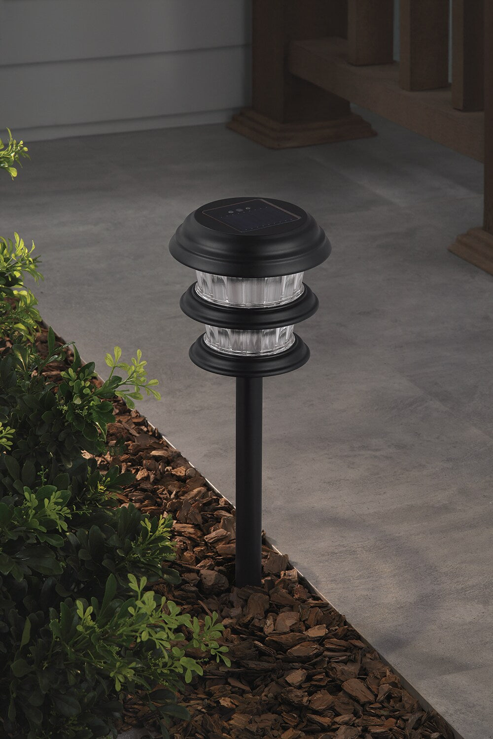 Portfolio 4-Pack 8x Brighter (9.6-Lumen) Black Solar Integrated LED Path Light