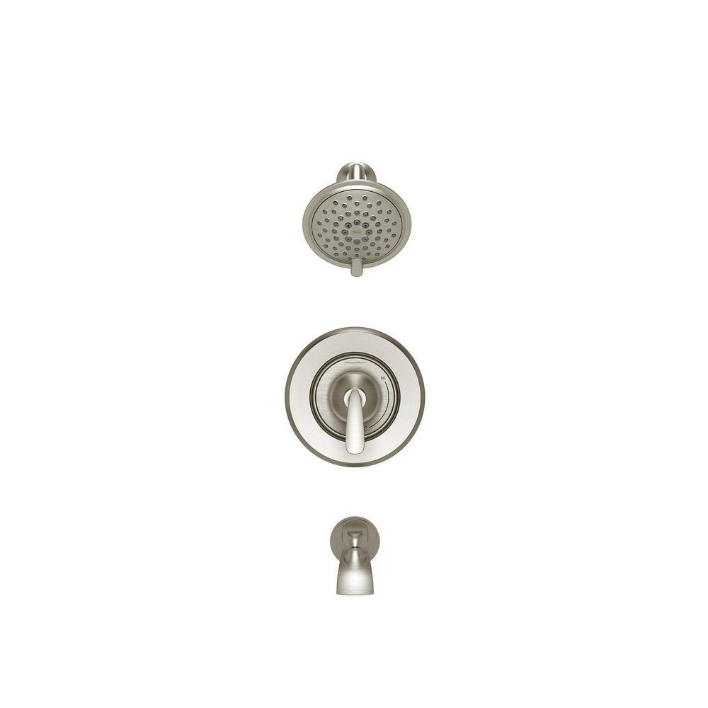 Somerville 8 in. Widespread Bathroom Faucet and Single-Handle 3-Spray Tub and Shower Faucet Set in Brushed Nickel - Super Arbor