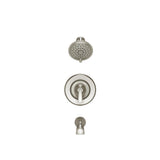 Somerville 8 in. Widespread Bathroom Faucet and Single-Handle 3-Spray Tub and Shower Faucet Set in Brushed Nickel - Super Arbor