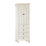 Avanity Thompson 24-in x 68-in x 16-in French White Wood Freestanding Soft Close Linen Cabinet