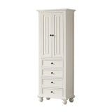 Avanity Thompson 24-in x 68-in x 16-in French White Wood Freestanding Soft Close Linen Cabinet