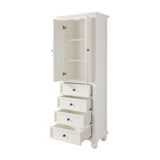 Avanity Thompson 24-in x 68-in x 16-in French White Wood Freestanding Soft Close Linen Cabinet