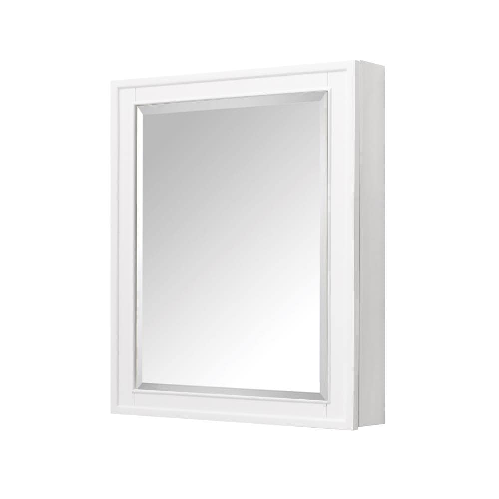 Avanity Madison 28-in x 36-in Surface Mount White Mirrored Soft Close Medicine Cabinet