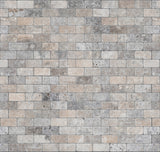 Satori Silver Crescent 12-in x 12-in Tumbled Natural Stone Travertine Brick Subway Wall Tile