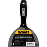 6 in. Carbon Steel Putty Knife - Black Plastic Handle