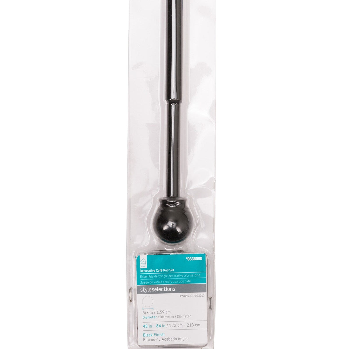 Project Source 48-in to 84-in Black Steel Single Curtain Rod