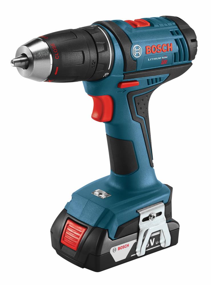 Bosch DDB181-02 18-Volt 1/2-in Cordless Drill/Driver Kit with Charger and 2 Batteries (Soft Bag)