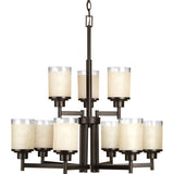 Progress Lighting Alexa 9-Light Antique Bronze Modern/Contemporary Chandelier