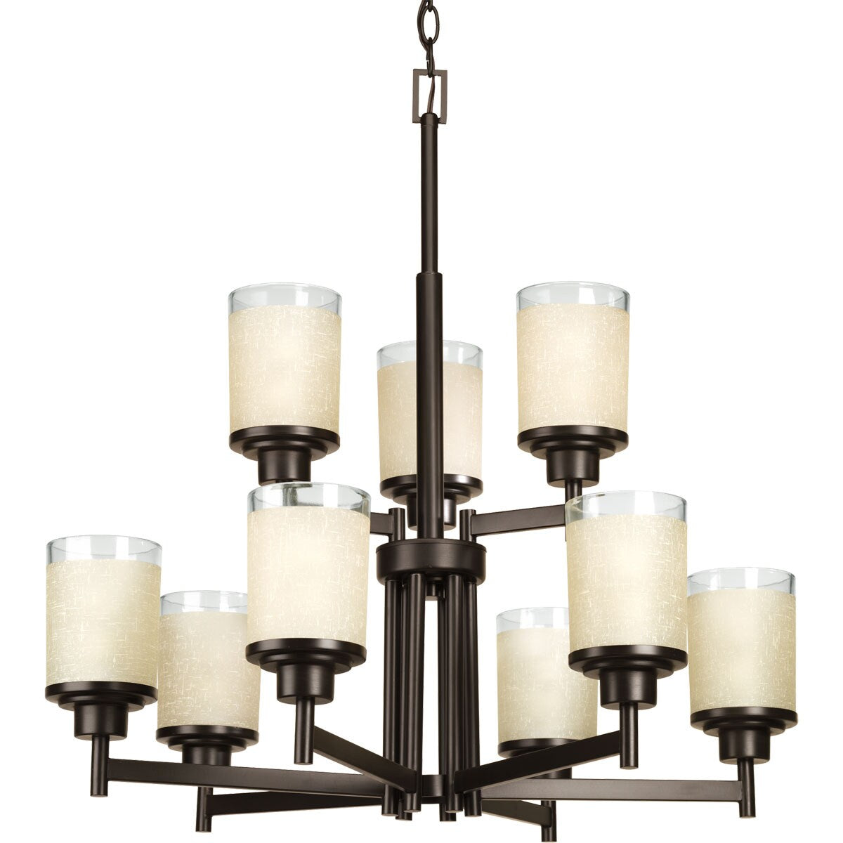 Progress Lighting Alexa 9-Light Antique Bronze Modern/Contemporary Chandelier