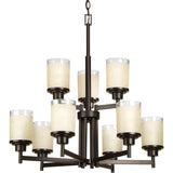 Progress Lighting Alexa 9-Light Antique Bronze Modern/Contemporary Chandelier