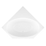 Mali 5 ft. Acrylic Center Drain Corner Drop-in Non-Whirlpool Bathtub in White - Super Arbor