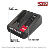 PORTER-CABLE 20V MAX Lithium-Ion Battery Charger, 2A Rapid, Model PCC692L