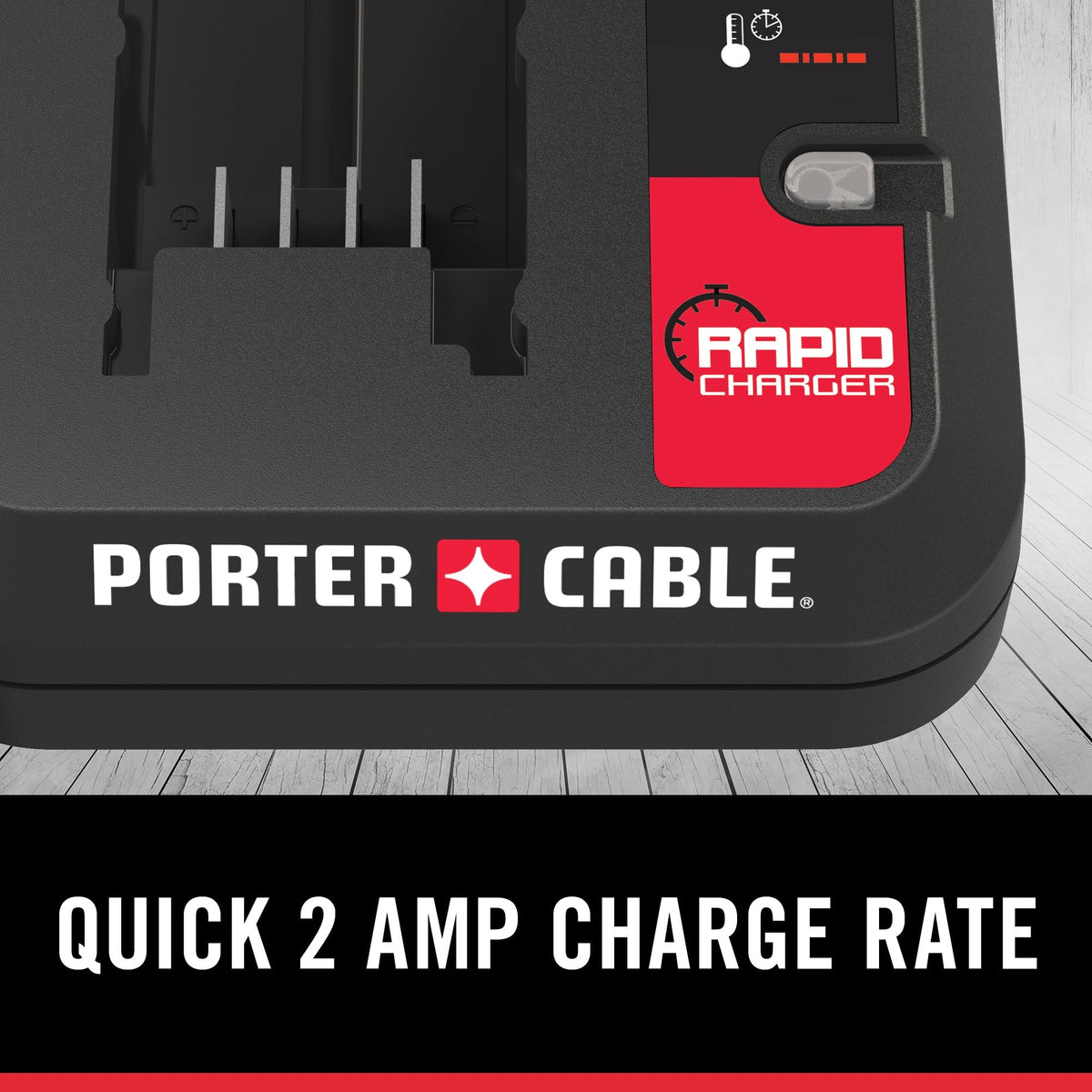 PORTER-CABLE 20V MAX Lithium-Ion Battery Charger, 2A Rapid, Model PCC692L