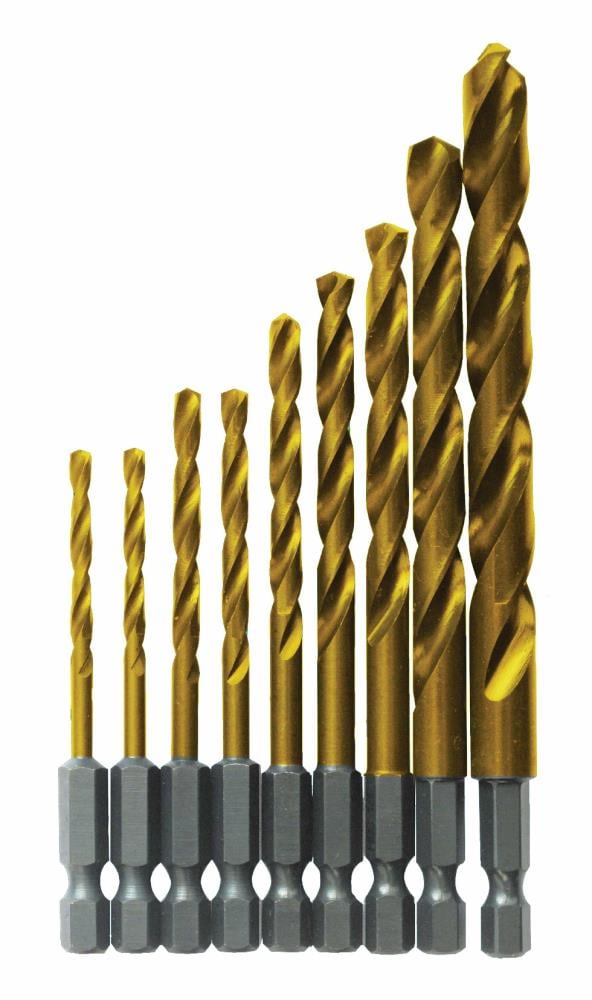 Bosch 9-Piece Assorted Titanium Twist Drill Bit Set