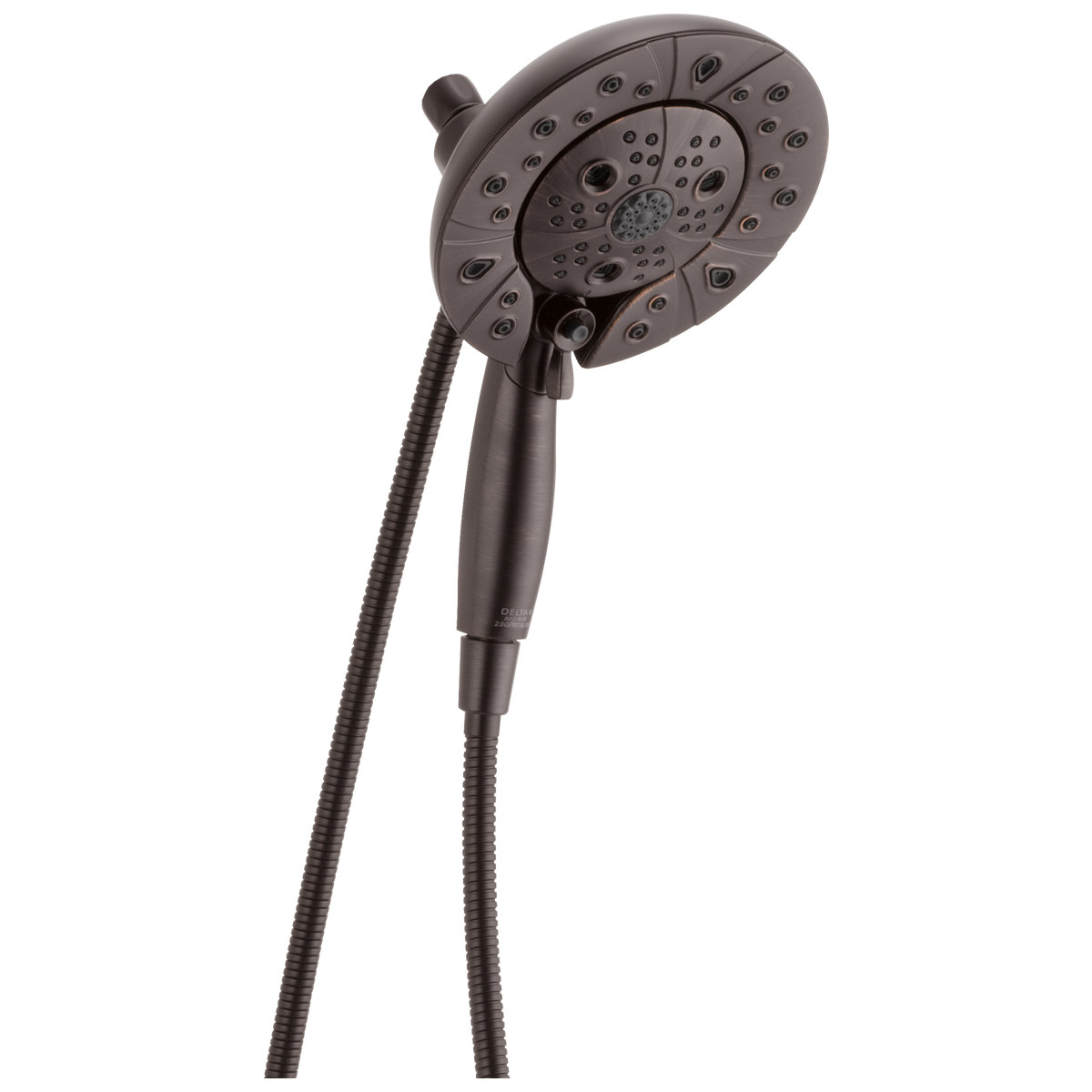 Delta In2ition with H2Okinetic Venetian Bronze 5‑Spray Dual/Combo Shower Head, 6.875‑in Round, 1.75‑GPM (6.6‑LPM)
