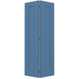 JELD-WEN Madison 24-in x 80-in Blue Heron 1-Panel Square Prefinished Molded Composite Bifold Door (Hardware Included)